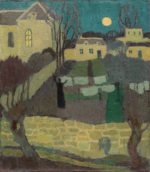 Drying the Linen or Moonrise at the Priory 1894