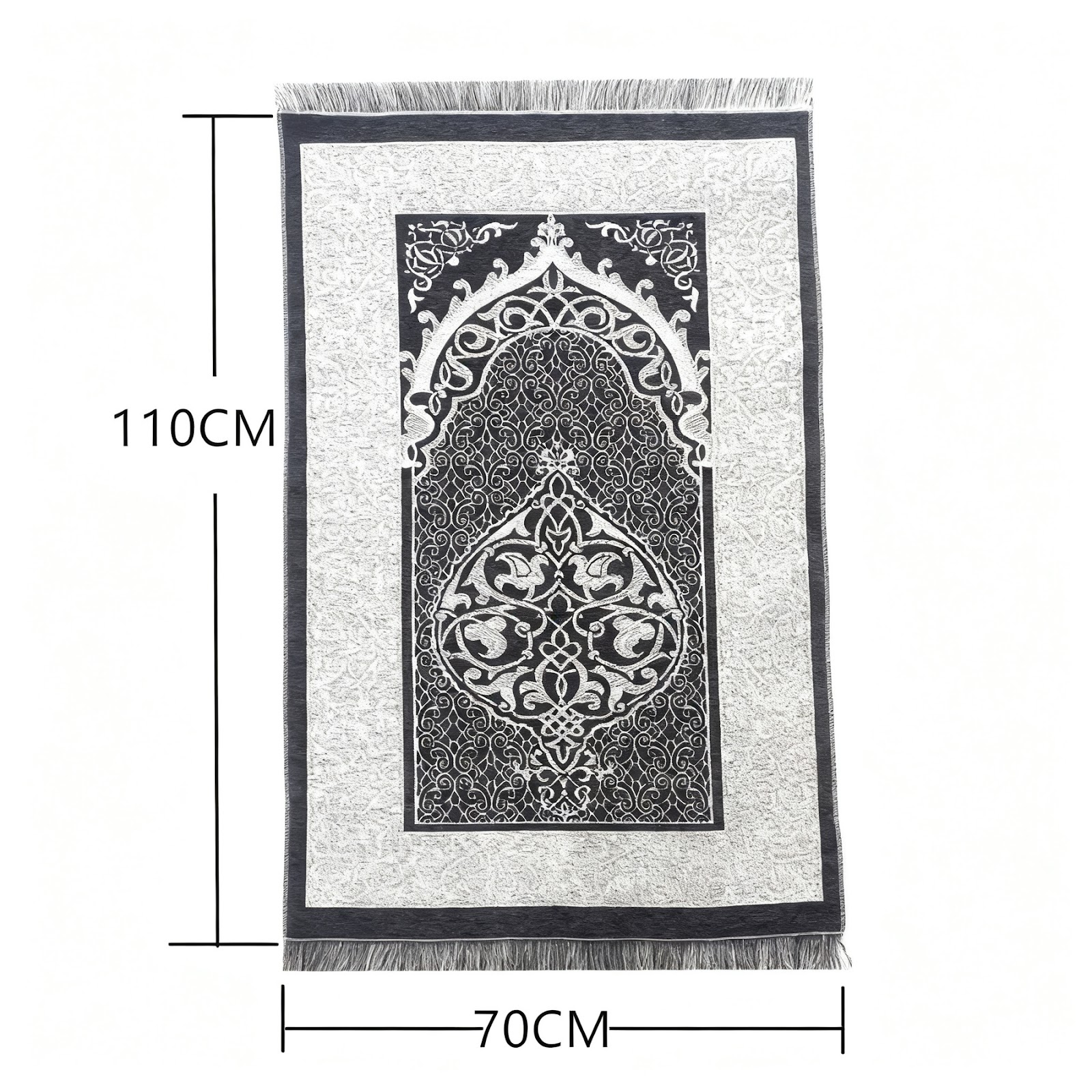 Gebetsmatte aus Polyester, 70 x 110 cm, Ethno-Design