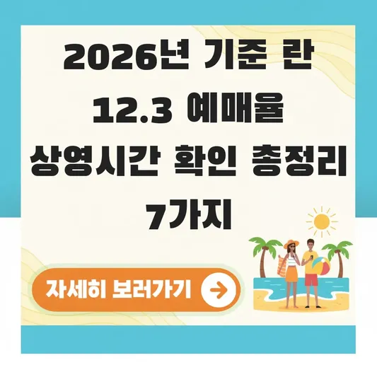 란 12.3 예매율 상영시간 확인