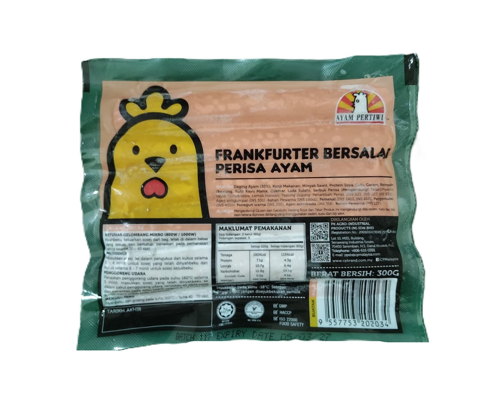 Pertiwi Smoked Chicken Frankfurter 300G