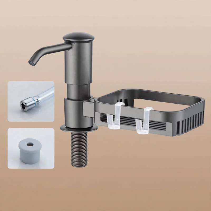 Soap dispenser for the sink, stainless steel