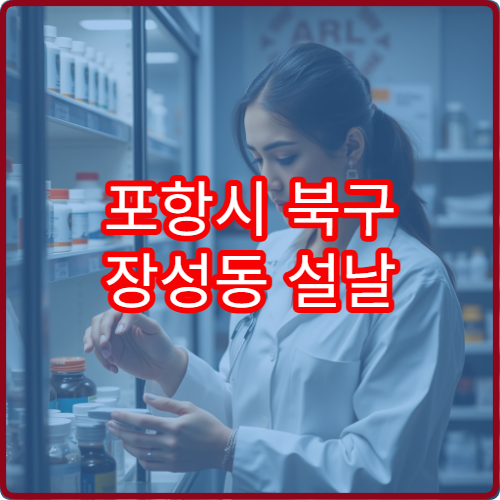 포항시 북구 장성동 설날 연휴 당번약국 위치와 영업시간 확인