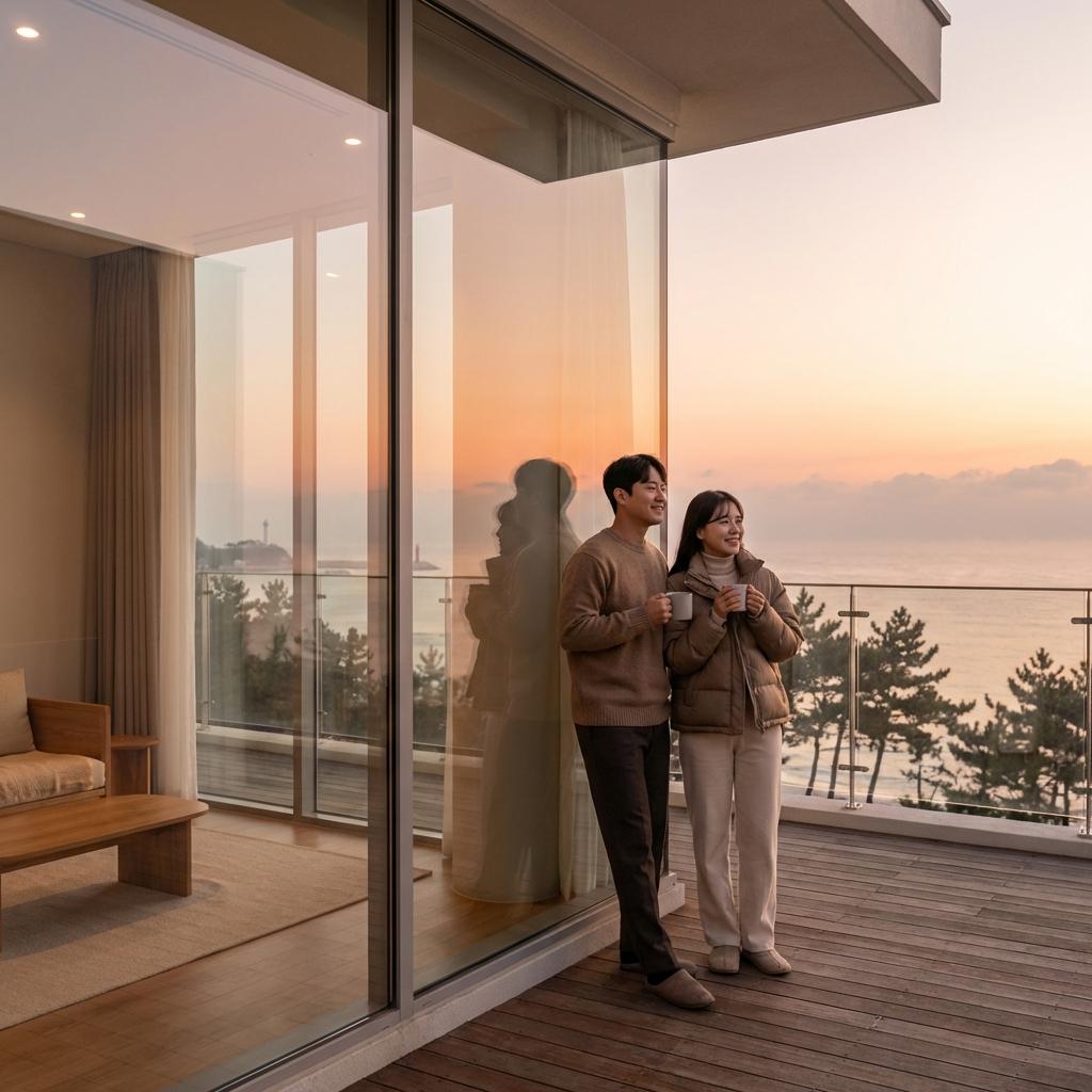 강릉 오션뷰 감성 숙소, 파도 소리 들으며 힐링하는 법 (feat. 일출 명당)