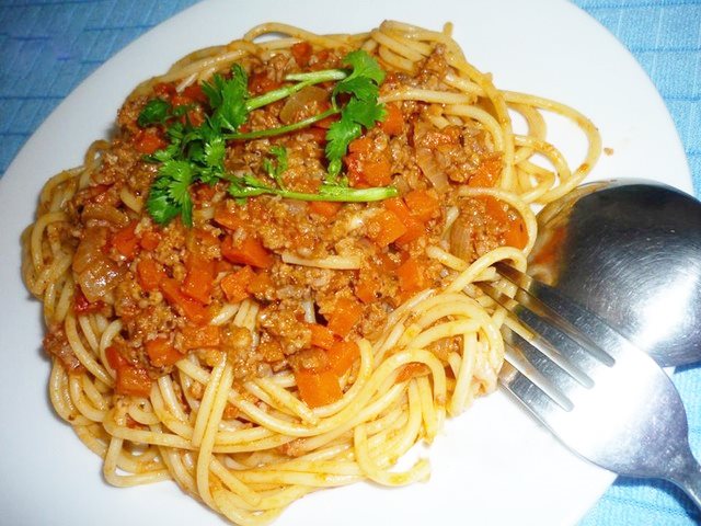 Spaghetti Thịt Bằm Cà Rốt