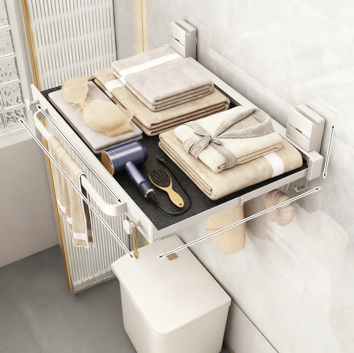Collapsible clothes drying rack with suction cup made of aluminum