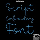 Stitch photo 5 of the Hand Stitch effect Embroidery Font embroidery design