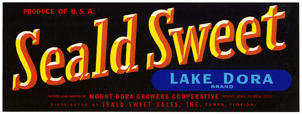 Lake Dora Brand Citrus Label 1930 1950