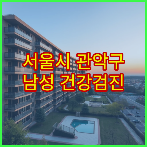 서울시 관악구 남성 건강검진 전립선·호르몬 검사 가능한 병원