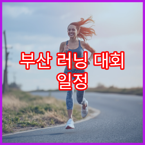 부산 러닝 대회 일정 접수 방법과 추천 코스