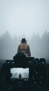 Mysterious Figure in Fog Captured on Camera Screen
