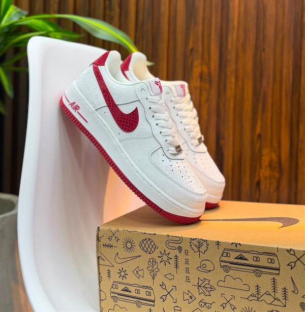Nike Air Force 1 Kobe Blanco Rojo
