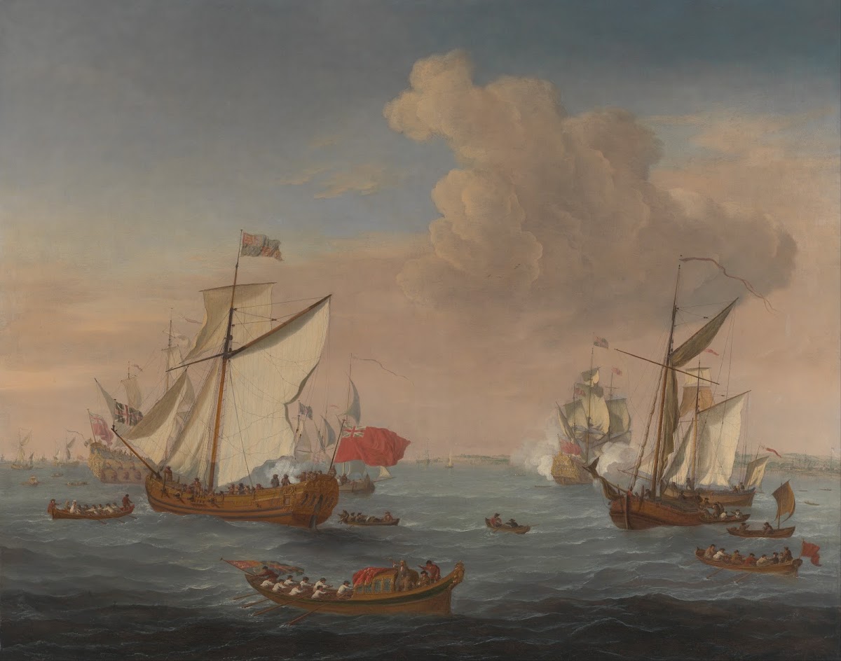 Ships In The Thames Estuary Near Sheerness