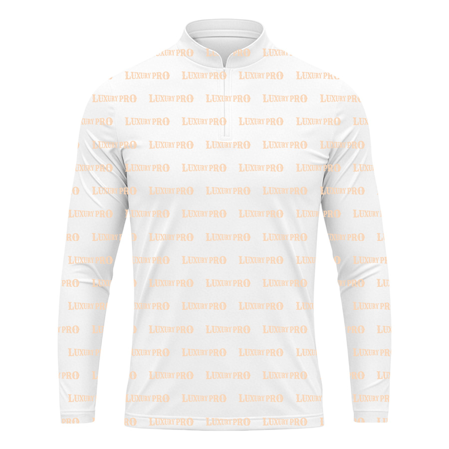 AOP HNH Long sleeve zip polo shirt