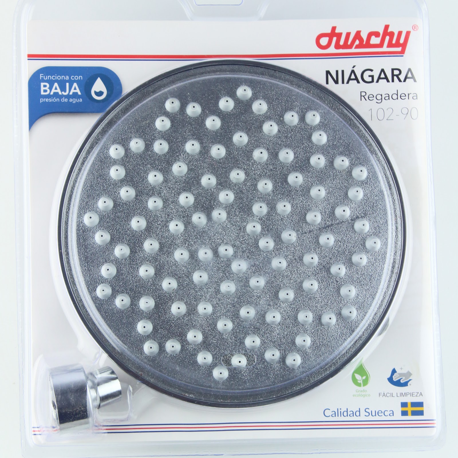 Regadera con acabado cromado Duschy™ Niágara