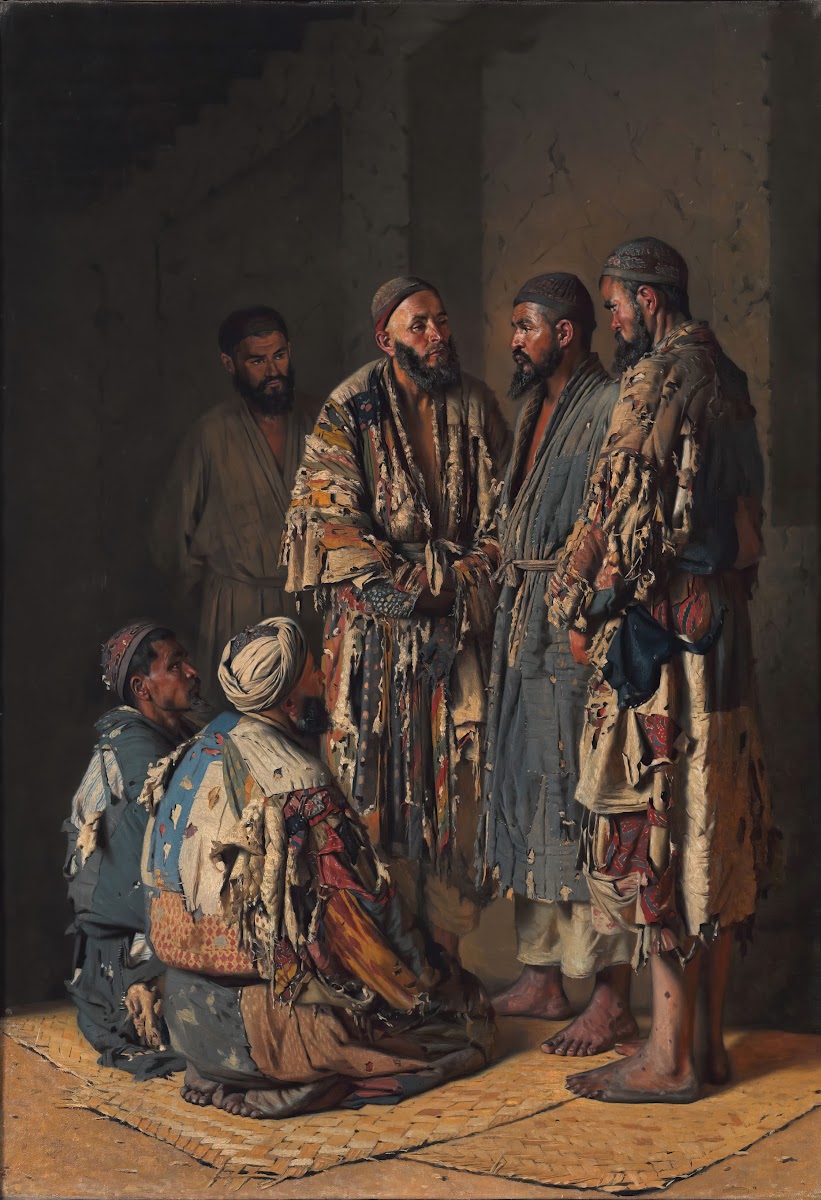 Polititians in opium shop Tashkent 1870