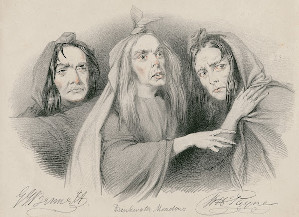 GJ Bennett Drinkwater Meadows WH Payne as the three witches in Shakespeares Macb