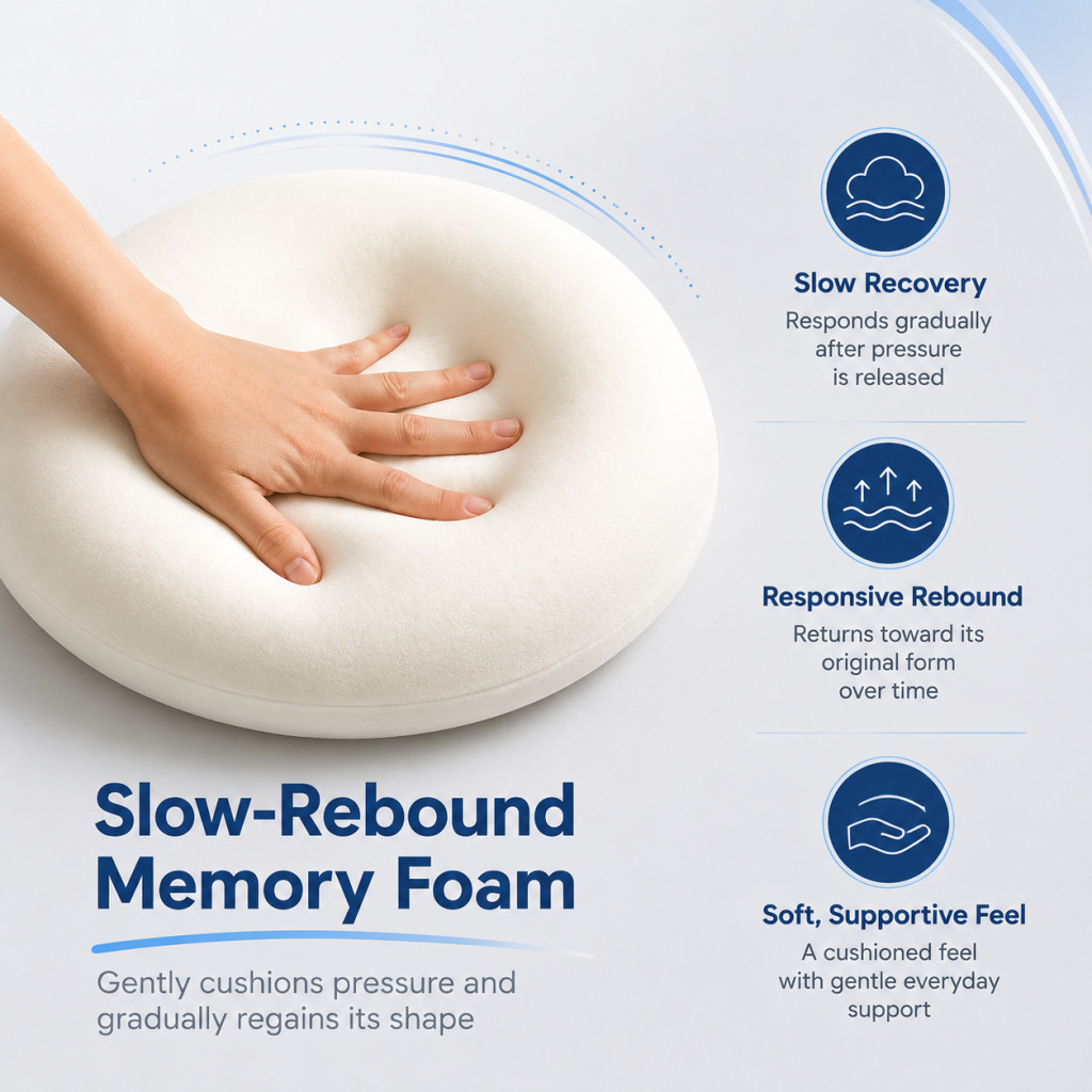 Nackenkissen aus Memory-Foam für Reisen