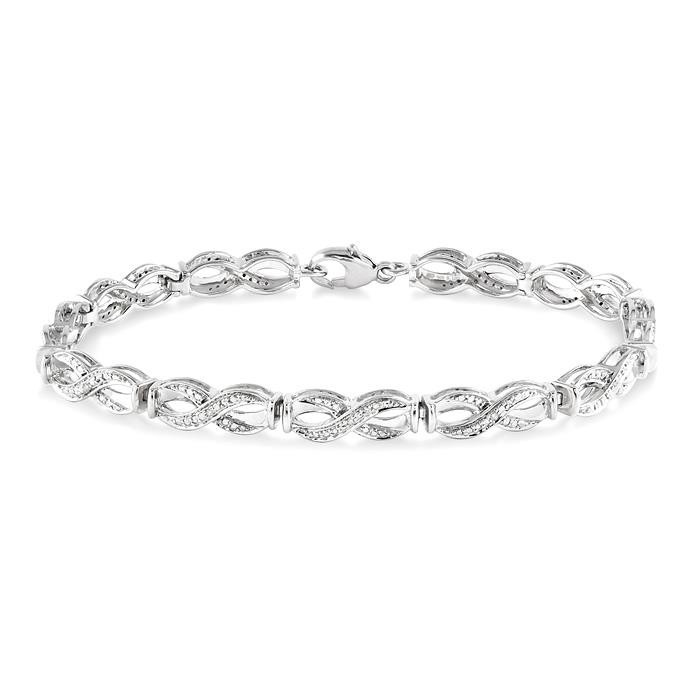Silver Infinity Diamond Bracelet