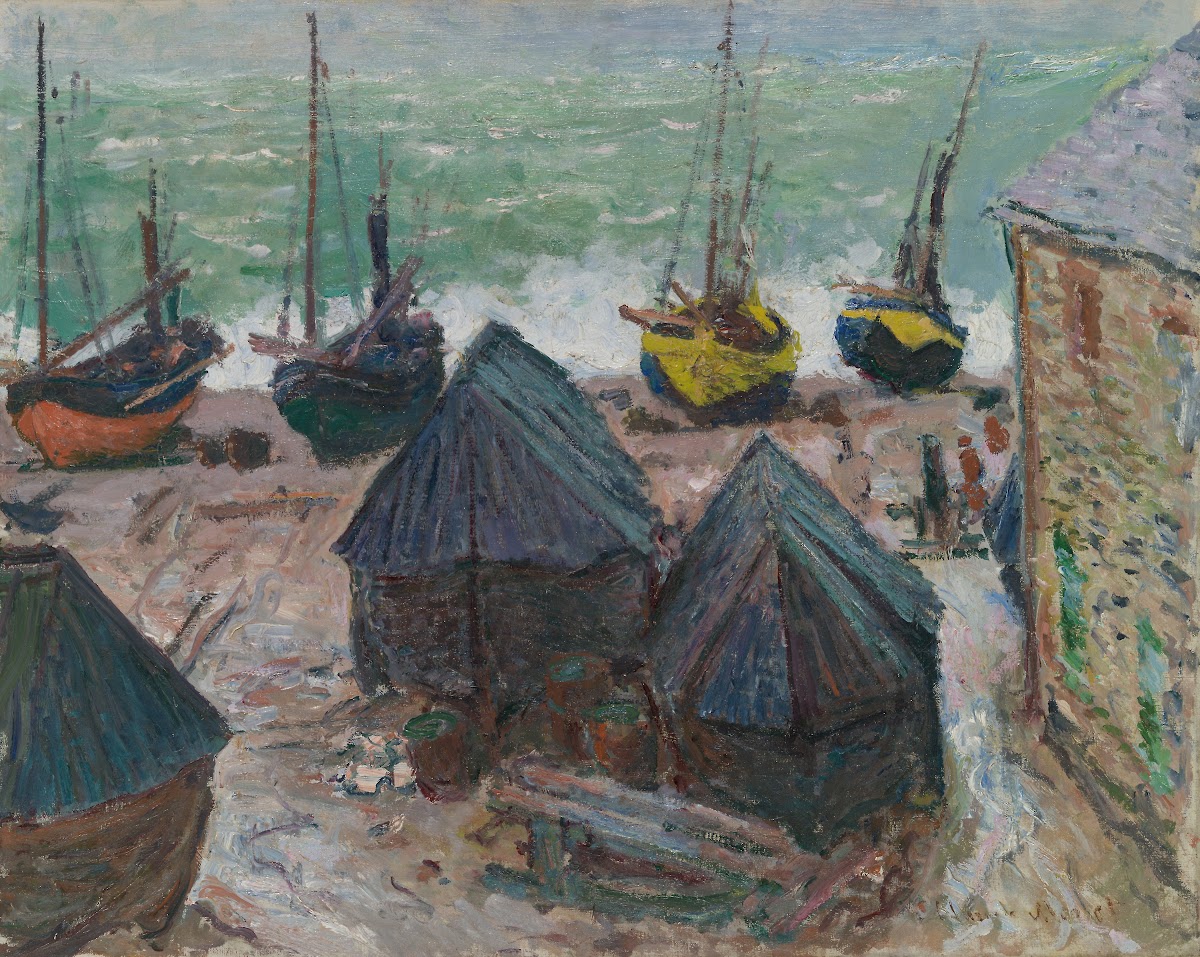 Boats on the Beach at Étretat 1885