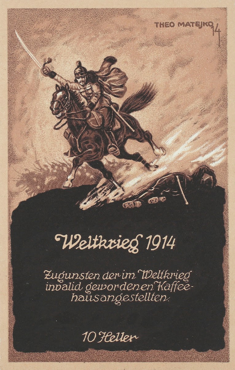 Weltkrieg 1914 Zugunsten Der Im Weltkrieg Invalid Gewordenen Kaffeehausangestell