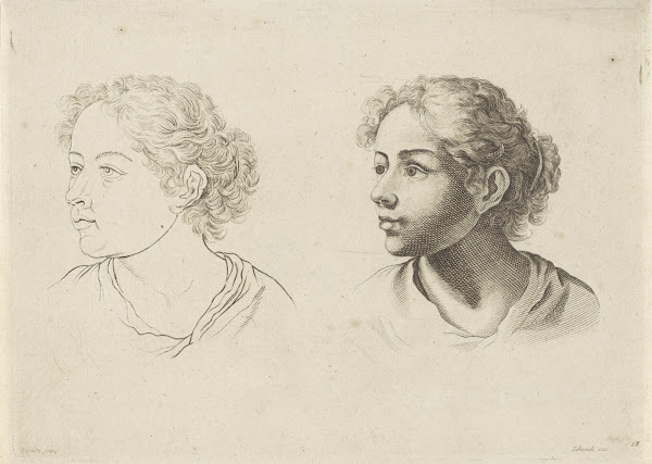 Study of the head of a young woman 1675   1711