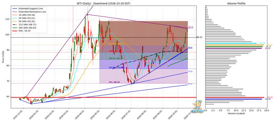WTI 원유 일봉