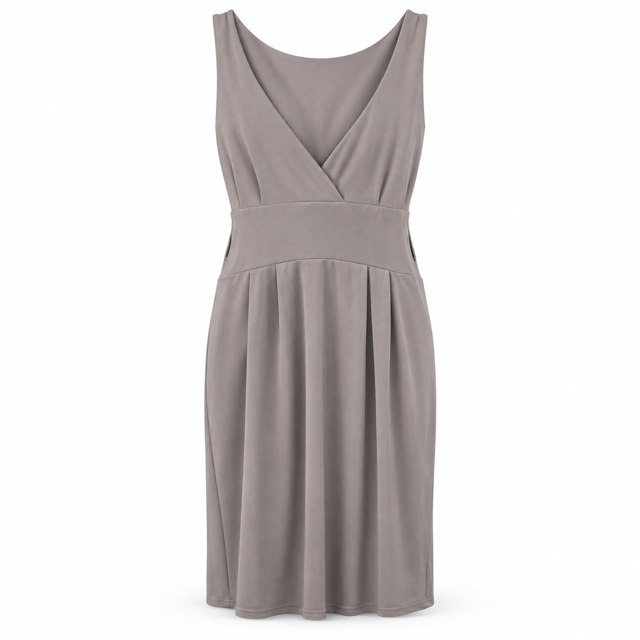 Dama - Rochie Bottega L gri-taupe cu decolteu petrecut
