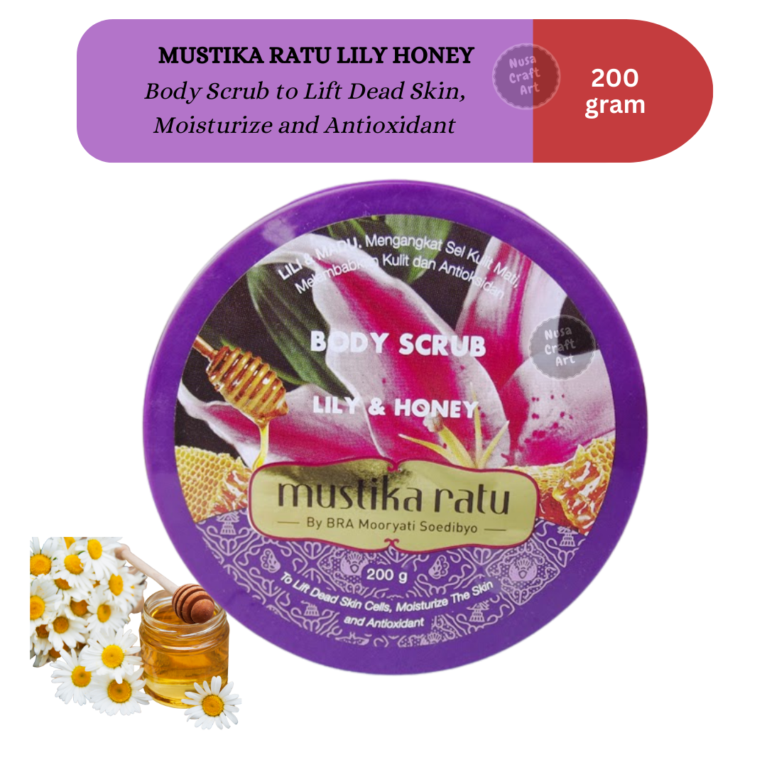 Mustika Ratu Lili Honey Scrub Lilium Extract Herbal For Moisturize Skin 200gr