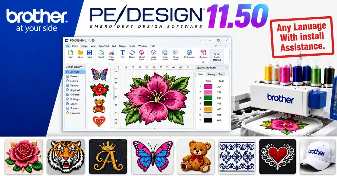 Brother PE-DESIGN Download | Professional Embroidery Digitizing Software Setup app thumbnail