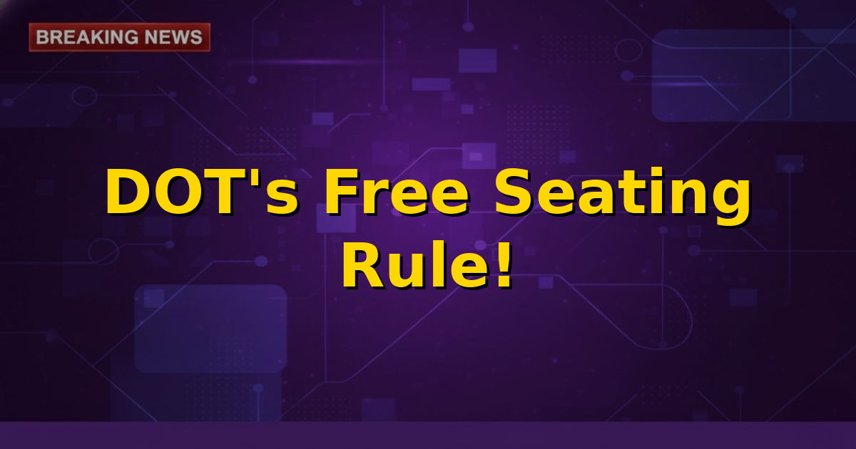 Illustration of a family with a child happily seated together on an airplane, symbolizing free family seating.