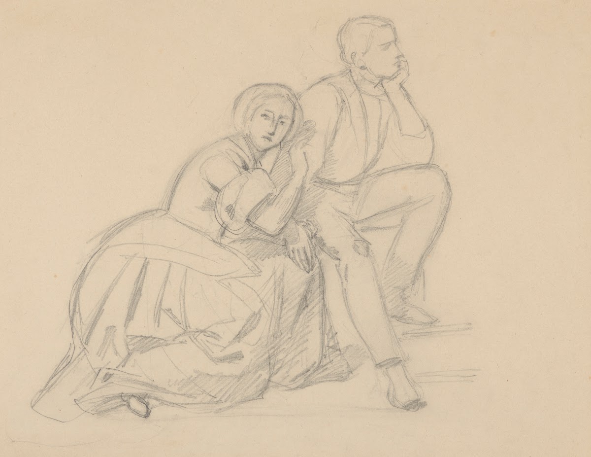 Study of the Prince and a Kneeling Lady for the Painting The Upbringing of Sigis