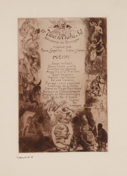 23e dîner du Moulin à Sel le 17 janvier 1908 sous la présidence de Béranger 1908