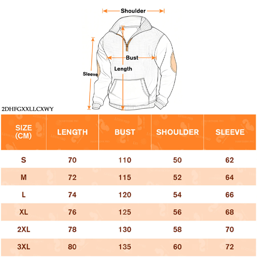 2D Waffle Stand Collar Long Sleeve Sweatshirt