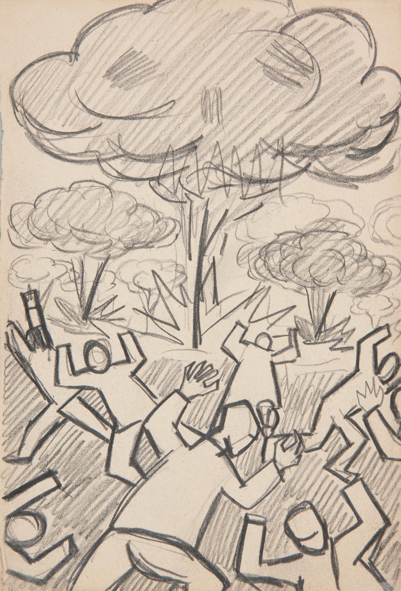 Precz z wojną atomową  szkic do obrazu 1955