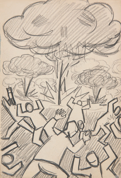 Precz z wojną atomową  szkic do obrazu 1955