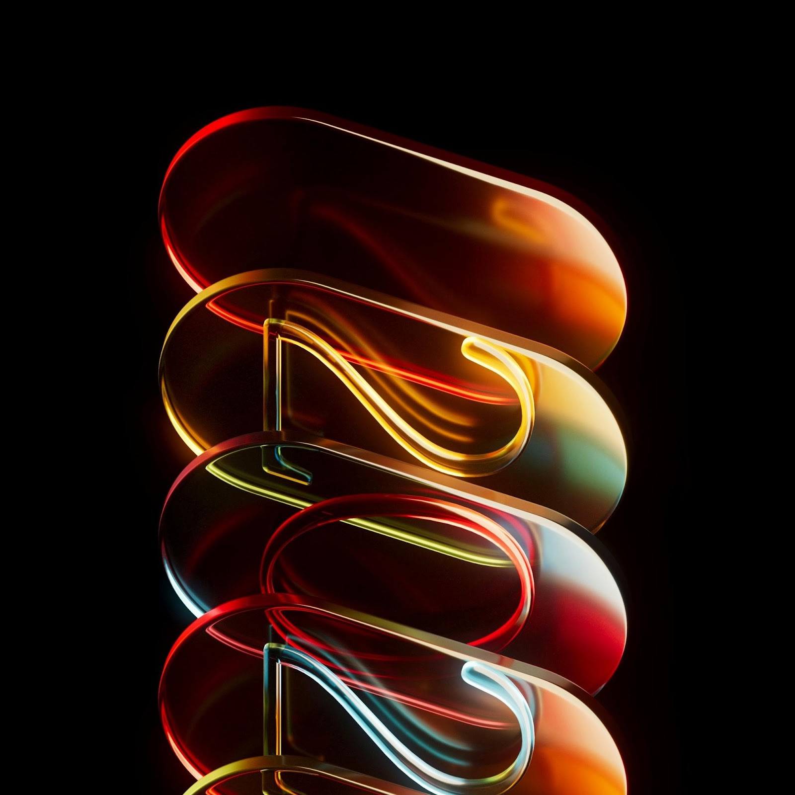 Download Glowing Glass New Year 2026 2K iPhone