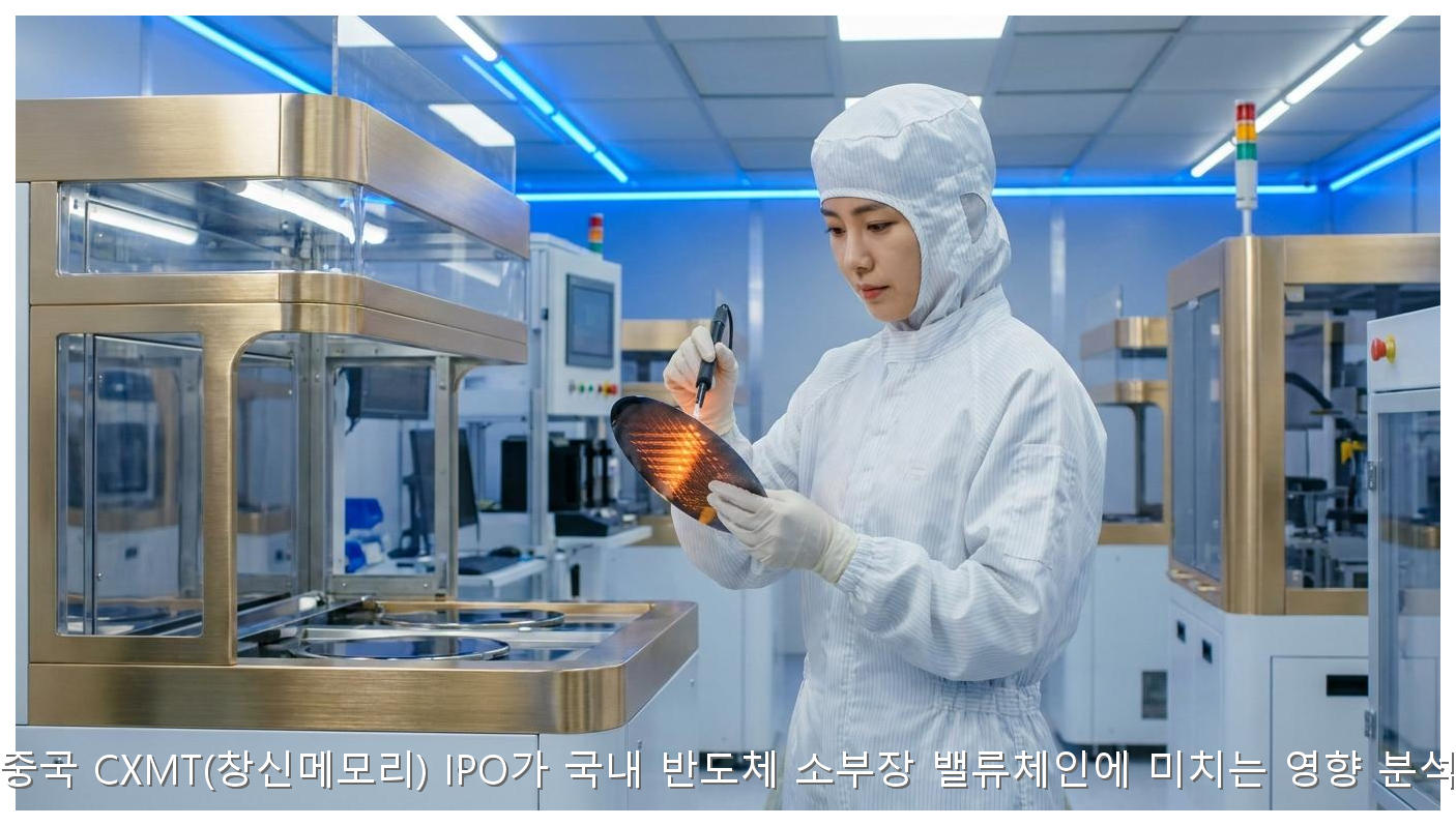 중국 CXMT(창신메모리) IPO가 국내 반도체 소부장 밸류체인에 미치는 영향 분석 핵심 안내 및 분석 인포그래픽 (3)
