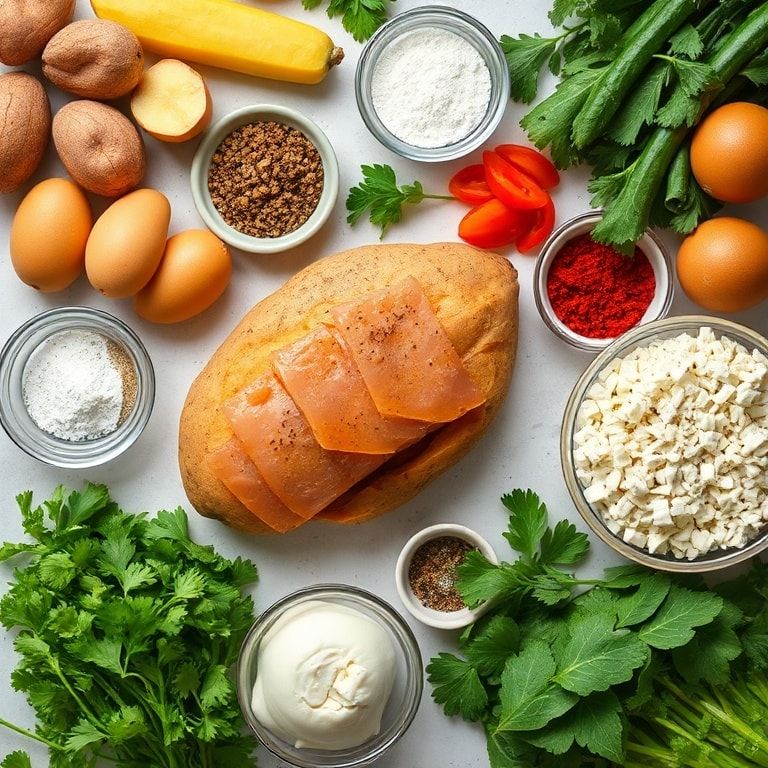 Ingredients for Healthy Sweet Potato Bowl Meal Prep Friendly - Quick & Flavorful Bowl for Busy Weeks