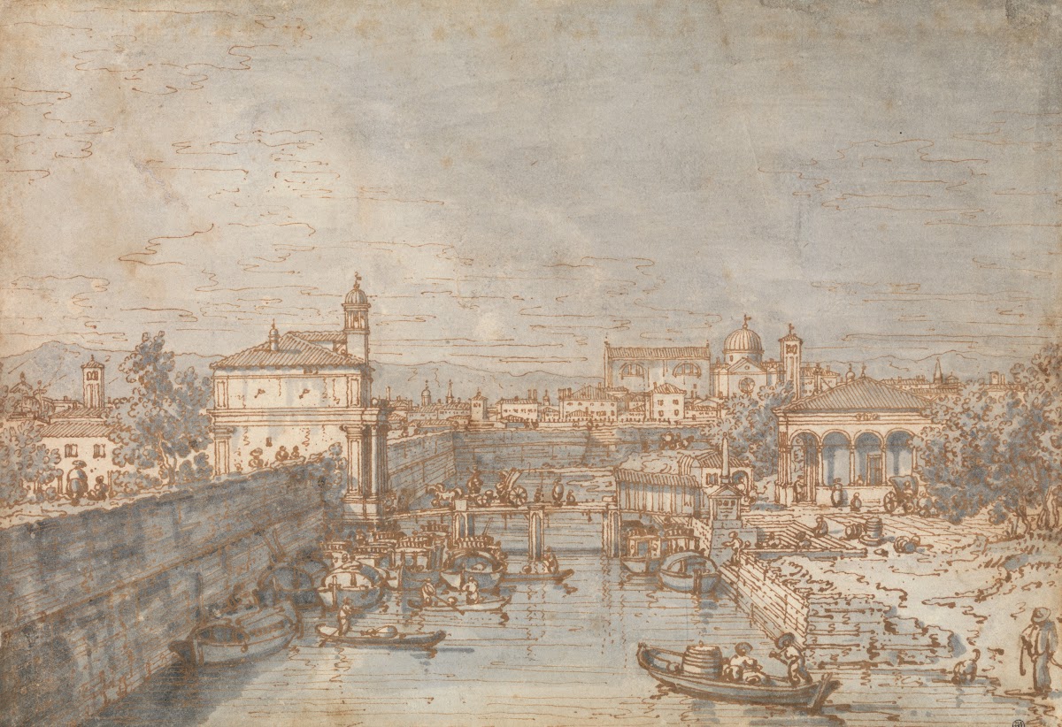 Padua The River Bacchiglione and the Porta Portello ca 175060