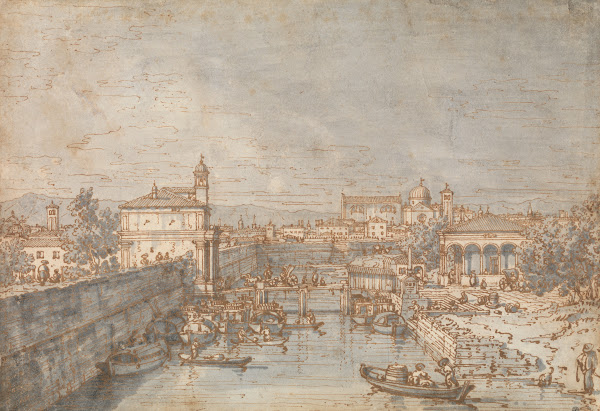 Padua The River Bacchiglione and the Porta Portello ca 175060