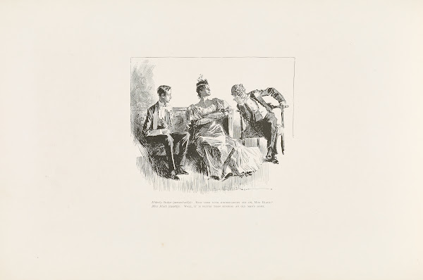 Elderly Suitor sarcastically How does your kindergarten get on Miss Black 1896