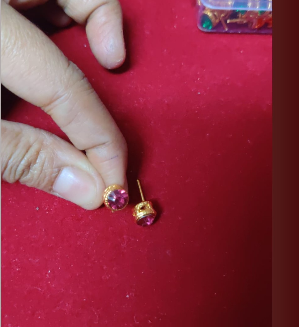 Pink Diamon Earring Base-PACK OF 3 PAIR