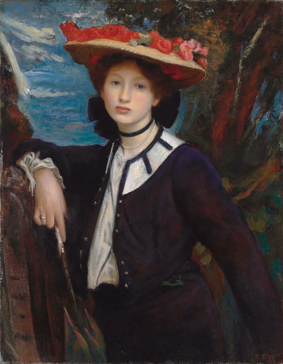 Lady Holding A Parasol 1904