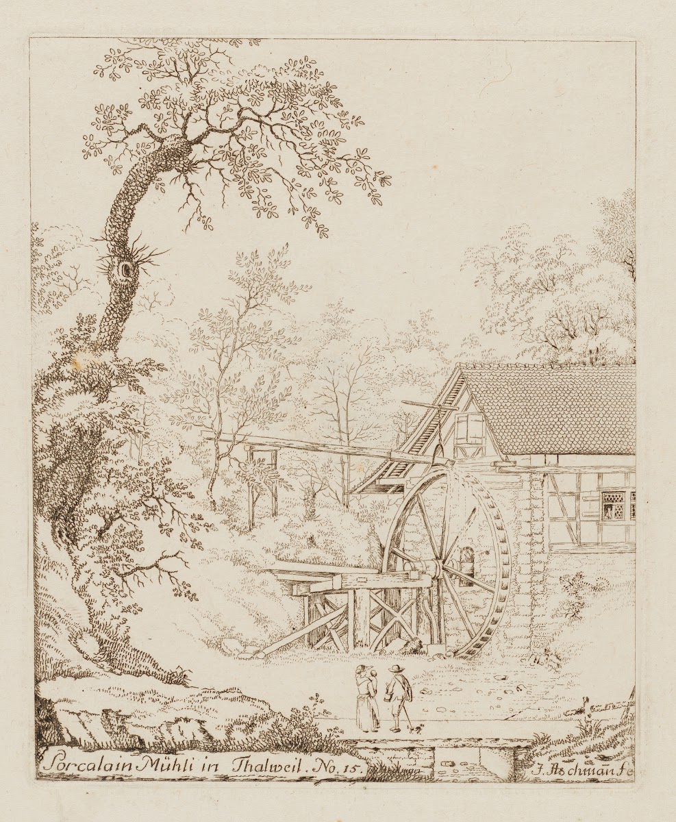 Porcalain Mühli in Thalweil 1770   1790