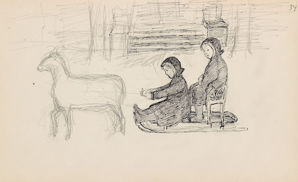 Barn med bukk 1894