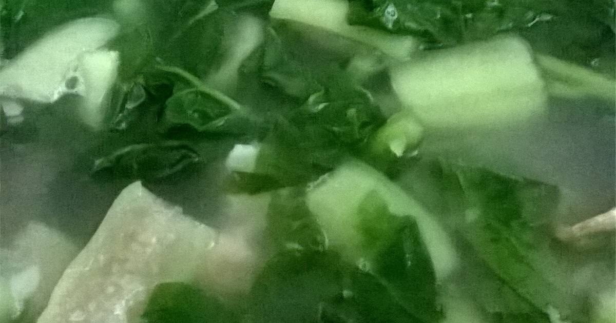 Canh mồng tơi, mướp, tôm khô