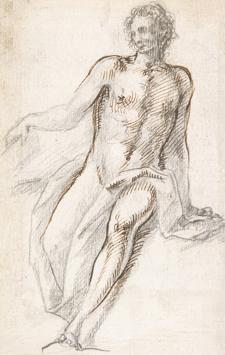 Seated Male Nude with Open Book 17001750