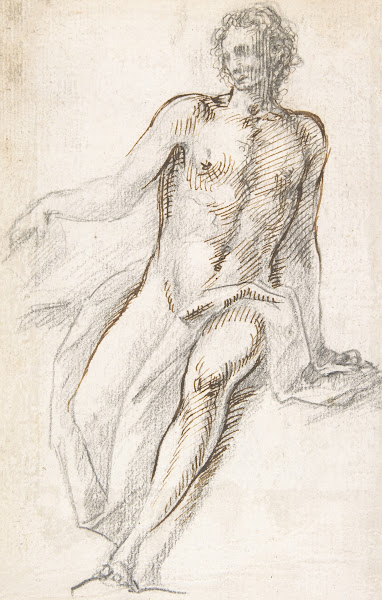 Seated Male Nude with Open Book 17001750