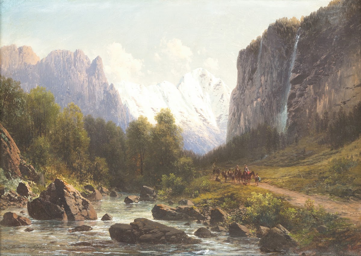 Hunting party in the mountains 1875