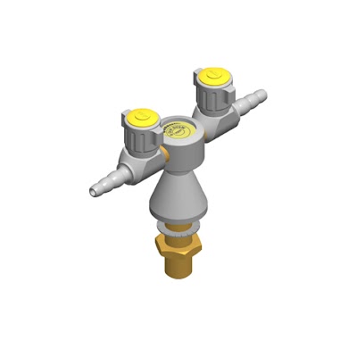 Standout 2 Taps 180deg – Push & Turn - Bench-Mounted Gas Taps by Southern CGS